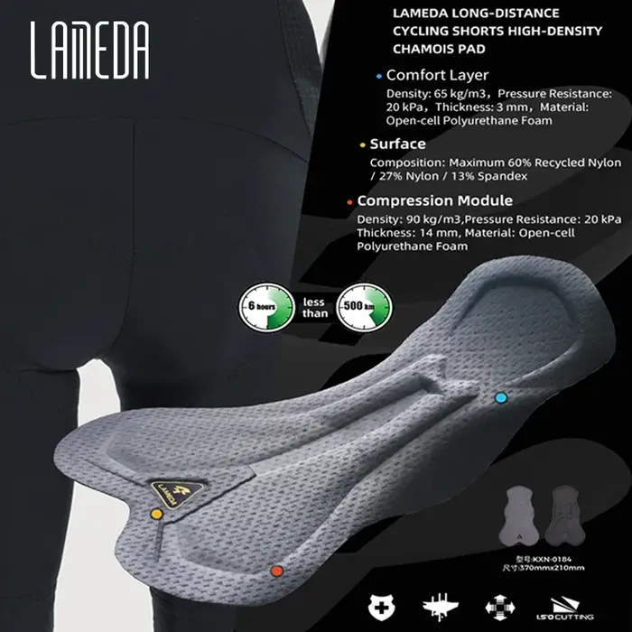 LAMEDA-Bavoirs de cyclisme professionnels pour hommes, collants de vélo de route, pantalons courts d