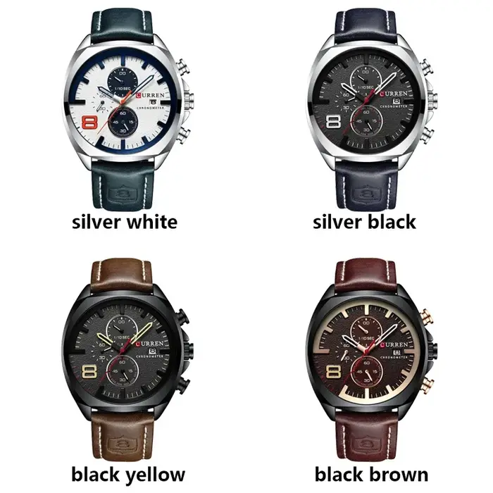 CURREN hommes montre de luxe montre-bracelet montres à Quartz mode cuir Style Punk