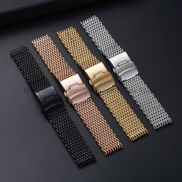 Bracelet de montre requin 4.0mm d'épaisseur pour Seiko pour Omega 18mm 20mm 22mm 24mm