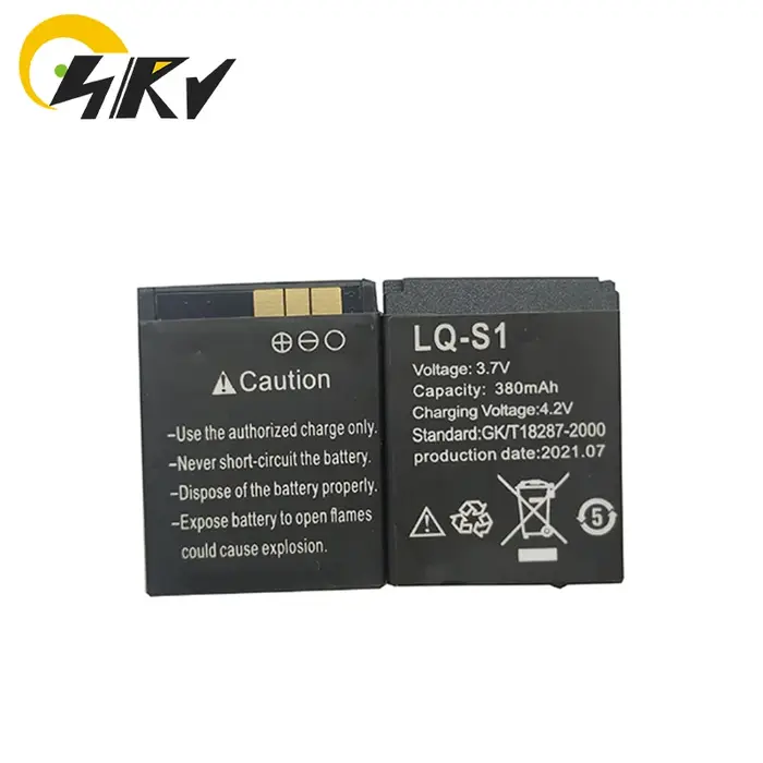 LQ-S1 3.7V 380mAh Rechargeable Eddie ion Batterie Pour Montre Intelligente AB-S1 DJ-09 DZ09 GJD HKS-