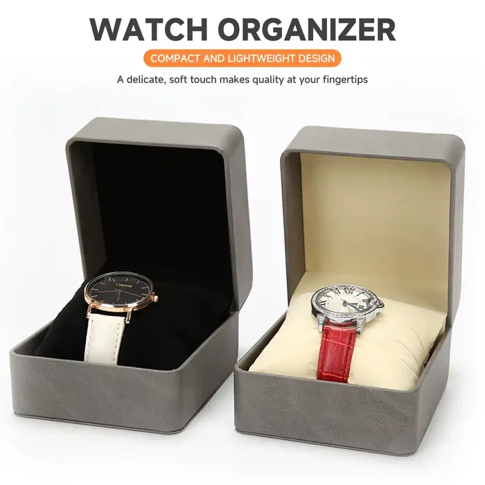 Boîte à montre simple en cuir de luxe