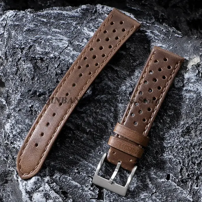 Pour Seiko pour Omega 18/20/22mm Bracelet de montre en cire d'huile Vintage