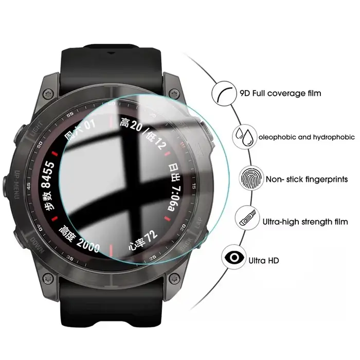 Protecteur d'écran en verre pour montre intelligente Garmin