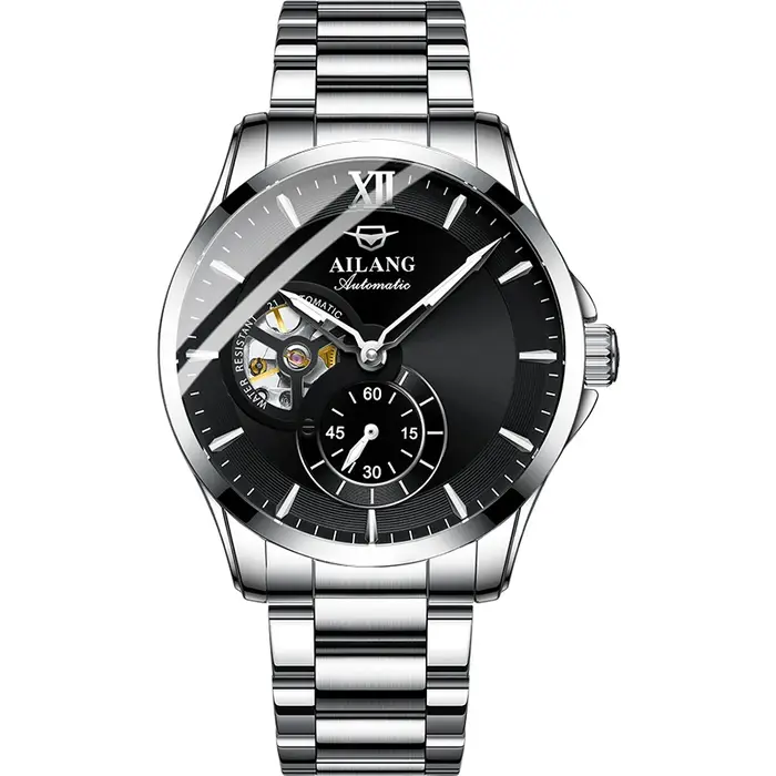 AILANG-Montre mécanique automatique pour homme, marque célèbre, véritable, design creux, mode Shoous