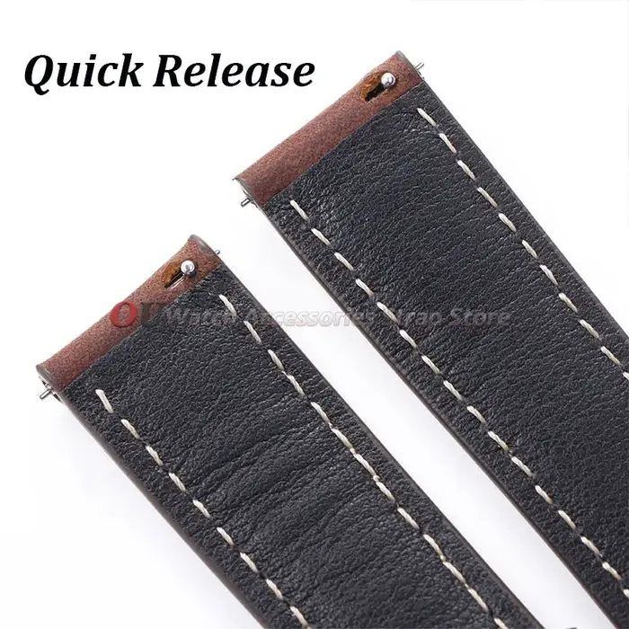 Bracelet de montre en cuir vintage 14mm 16mm 18mm 20mm 22mm 24mm pour Seiko