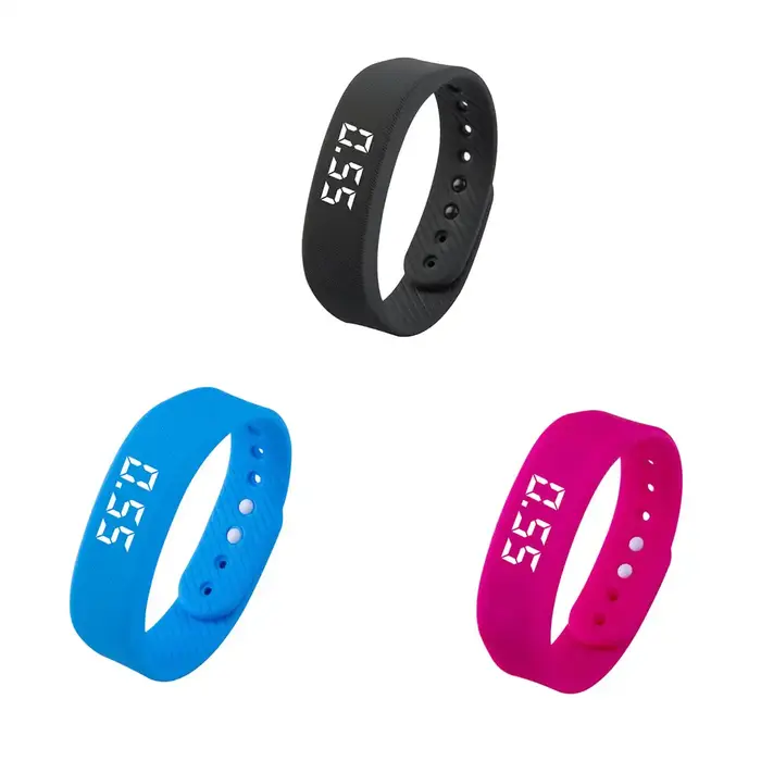 Bracelet intelligent LED numérique étanche horloge intelligente Smartband avec podomètre en cours d'exécution moniteur