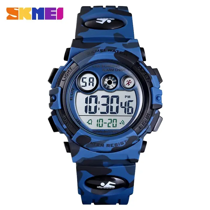 SKMEI enfants LED montre numérique électronique chronomètre horloge 2 temps