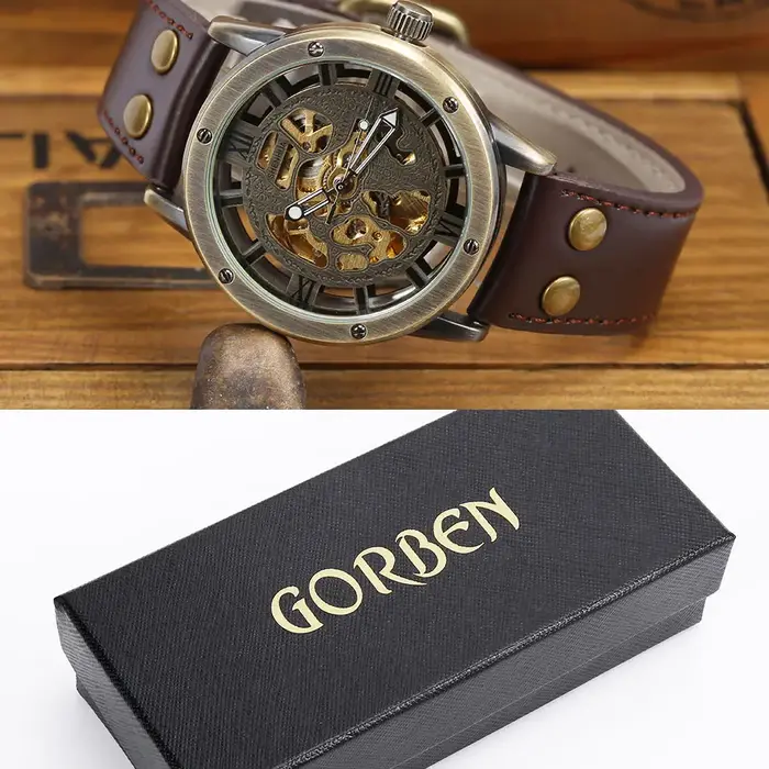Montre mécanique automatique en bronze pour homme