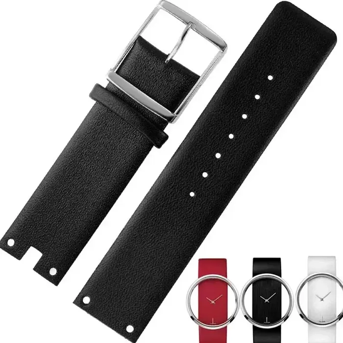 Nouveaux bracelets de montre pour CK K94231 K 9423101   Cuir véritable Durable doux pour Bracelet de
