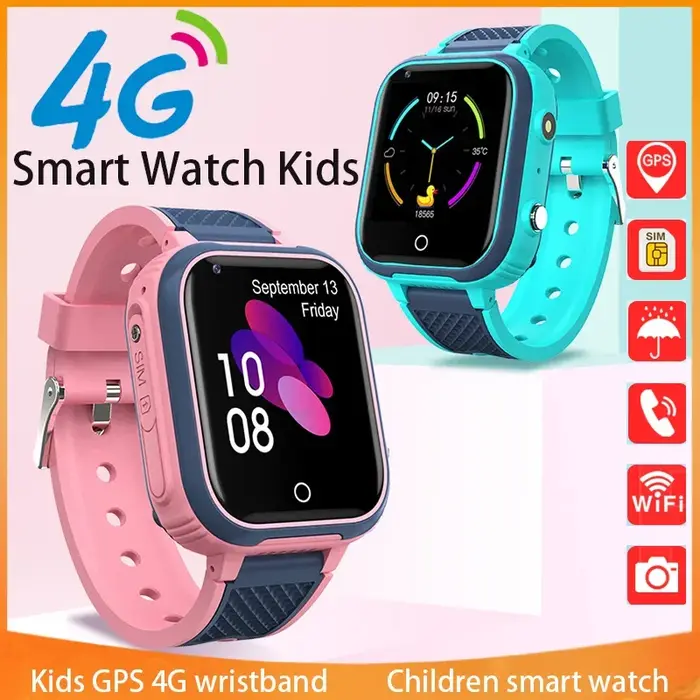 Montre connectée 4G pour enfants, GPS, WIFI, appel vidéo, caméra SOS, moniteur, étanche IP67, montre connectée pour enfants, bébé, horloge intelligente pour enfants, pour Xiaomi