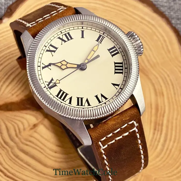 Montre automatique vintage de plongée Tandorio pour hommes, étanche 20 BAR, mouvement japonais NH35A PT5000, chiffres romains, verre saphir, 39 mm