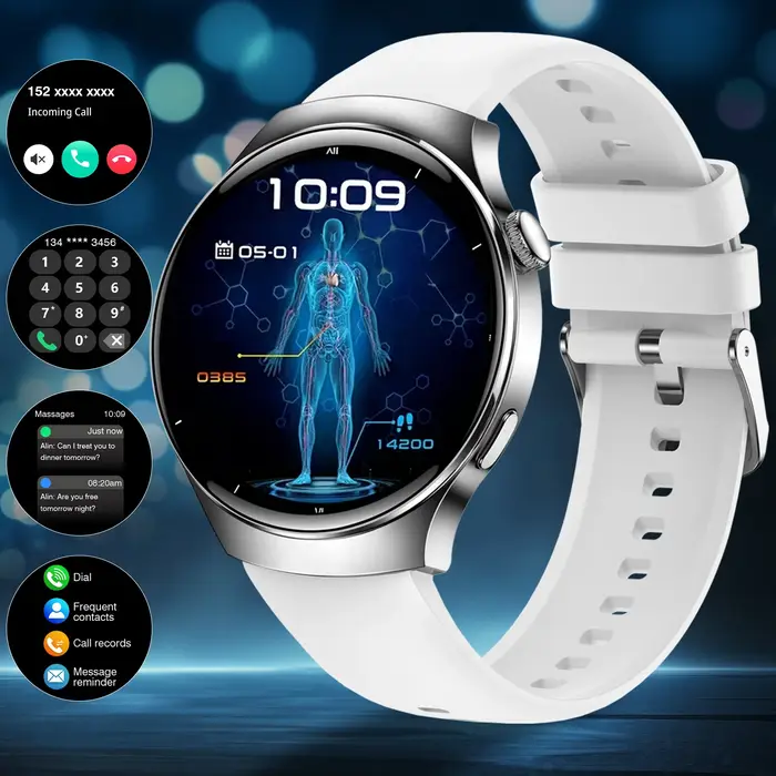 Montre connectée à écran tactile HD 2025 (hommes et femmes) : appels sans fil, caméra, contrôle de l