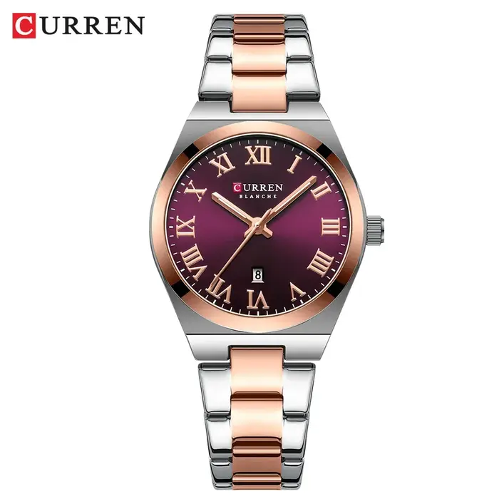 Montres de luxe en acier inoxydable pour femmes avec date, montres étanches pour femmes, robe élégan