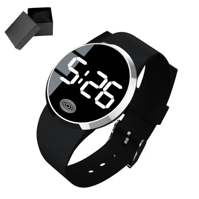 Montre électronique à grand écran LED avec fonction tactile pour un usage quotidien, les sports de p