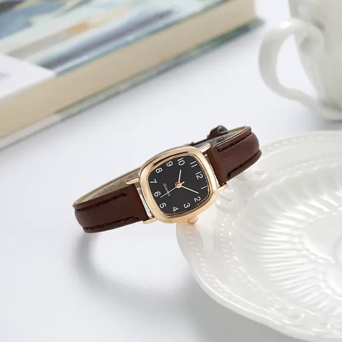 Montre pour femme mode petites montres à Quartz arabe montres-bracelets en cuir