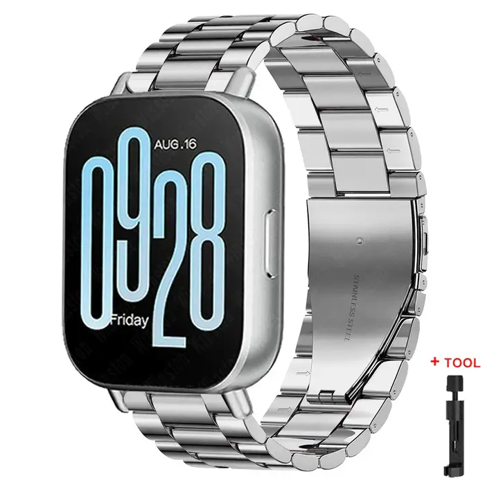 Bracelet en acier inoxydable 22mm pour montre Redmi 5 Active 5 Lite, Bracelet en métal pour Xiaomi R