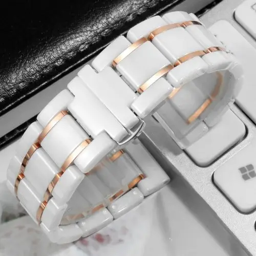 Bracelet de montre de luxe en céramique et acier fin, 13, 14, 15, 16, 17, 18, 19, 20, 21, 22, 23, 24