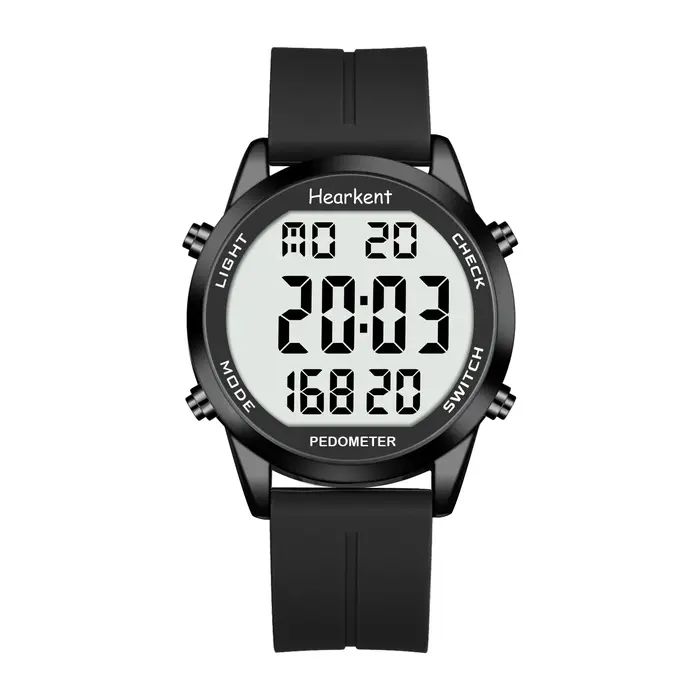Hearkent podomètre montre hommes/femmes Sports de plein air montres étape compteur de calories rétro-éclairage LED pour traqueur de marche pas de Bluetooth