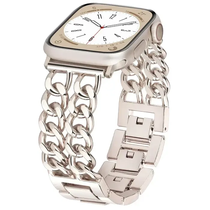 Bracelet à maillons pour Apple Watch, Ultra 2, 49mm, 40mm, 44mm, 41mm, 45mm, métal, acier inoxydable
