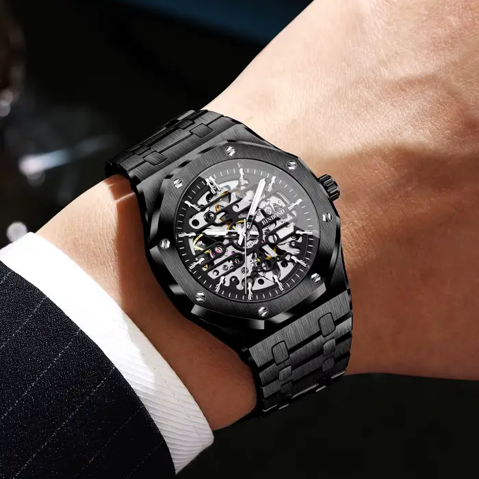 Montres mécaniques squelette tourbillon originales BINBOND pour hommes