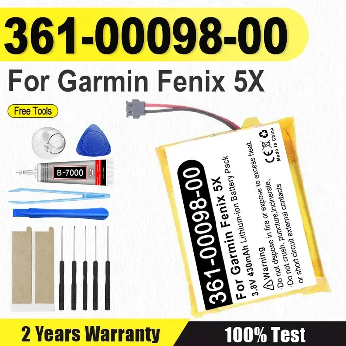 Nouvelle batterie de montre 361-00097-00 361-00096-00 361-00098-00 pour Garmin Fenix 5
