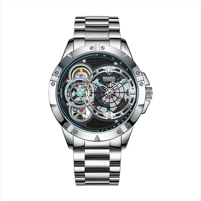 Mark Fairwhale nouveaux hommes montres mécaniques automatiques mode Tourbillon étanche montres creus