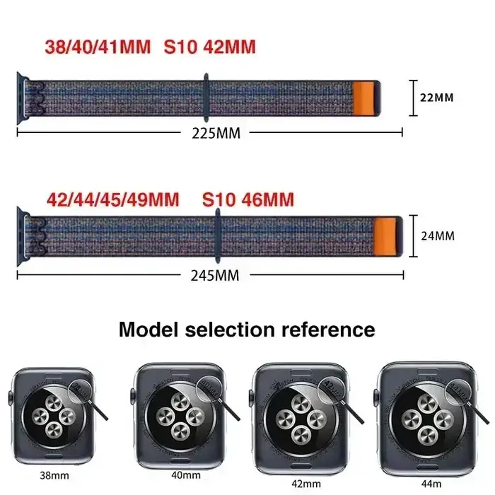 Bracelet à rayures pour bracelets de montre Apple Series11-10 42mm 46mm Ultra 2-3 49mm 45mm 40 44mm 41mm iWatch 9-8-7-6-5-4-SE Sport Nyon Loop