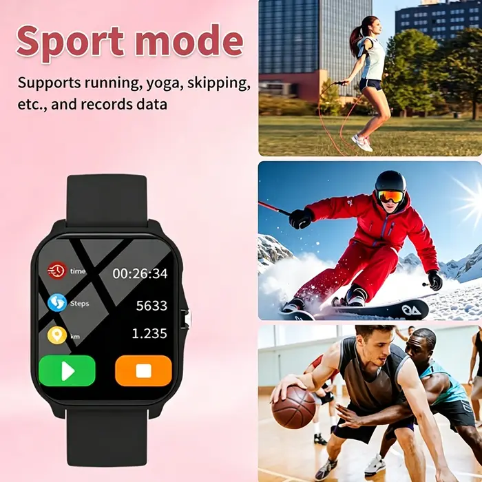 Nouvelle Smartwatch 2026, écran tactile HD de 1,83 pouce, prend en charge les appels et les notifications de messages, plusieurs modes sportifs, lecture de musique