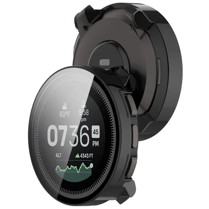 Verre + coque PC pour Suunto Vertical, pare-chocs tout autour, housse de protection anti-rayures + p