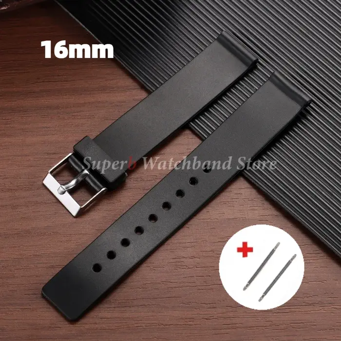Bracelet de montre en plastique PVC 12mm 14mm 16mm 18mm 20mm 22mm