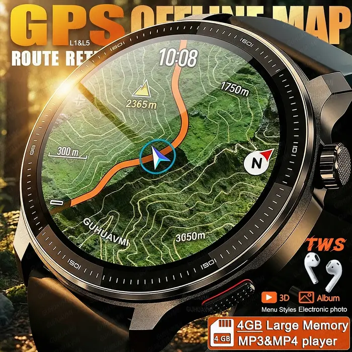 Nouvelle Montre Connectée Sport GPS 2026 avec Cartes Hors Ligne pour Hommes