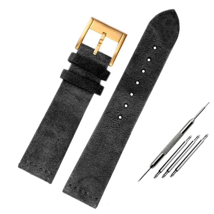 Bracelet de montre en daim rétro fait à la main