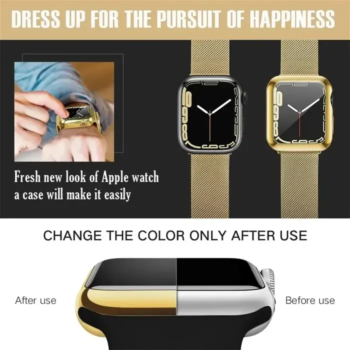 Housse en TPU pour boîtier de montre apple série 9 8 7 6 5 4 3 SE 41mm 45mm 42-44mm-40mm