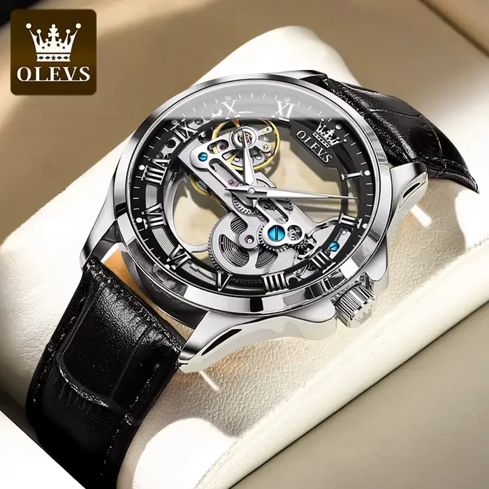OLEVS-Montre automatique étanche pour homme, Modules Seton, Mouvement mécanique d'origine, Montre-br