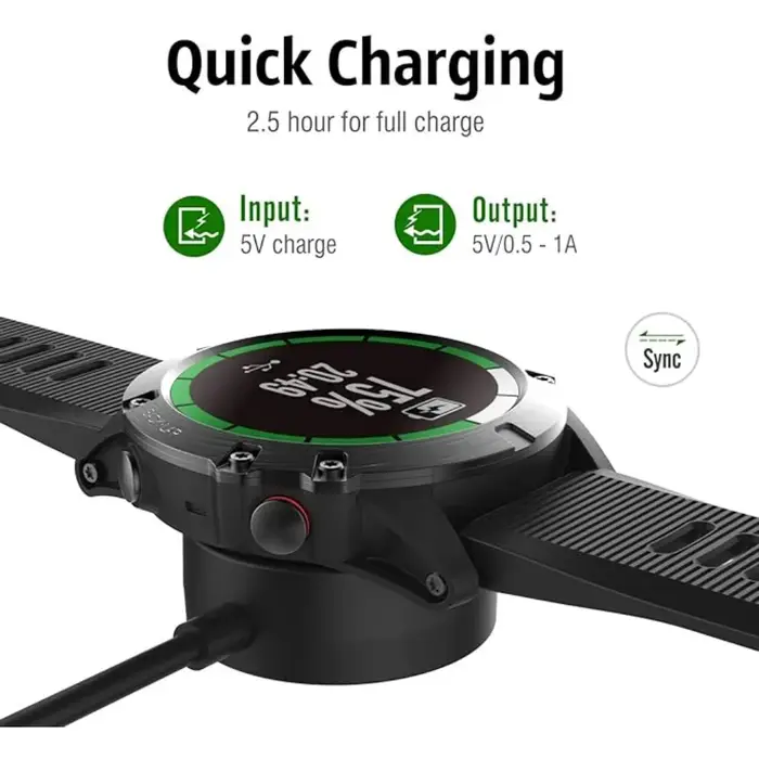 Chargeur USB pour montre connectée Garmin Forerunner 965 955 945 935 745 265 255 245 55 45