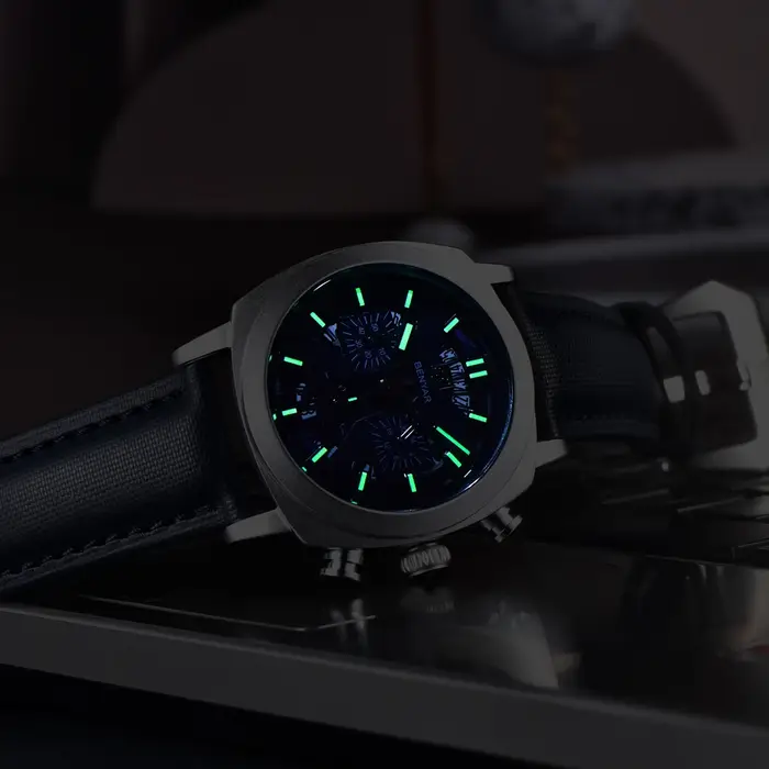 BENYAR 2025 nouvelles montres pour hommes Top marque de luxe montres à Quartz vitesse chronographe montre pour homme en cuir étanche lumineux