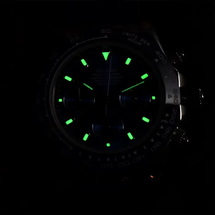 Montre 39.3mm montre de luxe chronographe pour hommes montre pour hommes vk63 boîtier or rose bleu VK63 chronographe