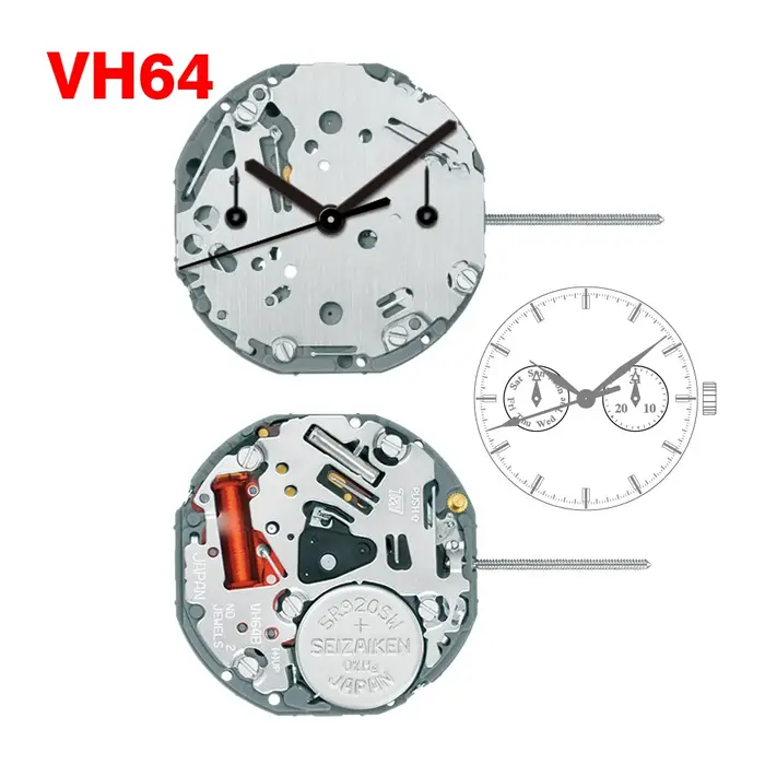 Mouvement à quartz pour montre japonaise VH31 VH60 VH61 VH63 VH64 VH65 VH67 VH68 VH83 VH88 Original du Japon