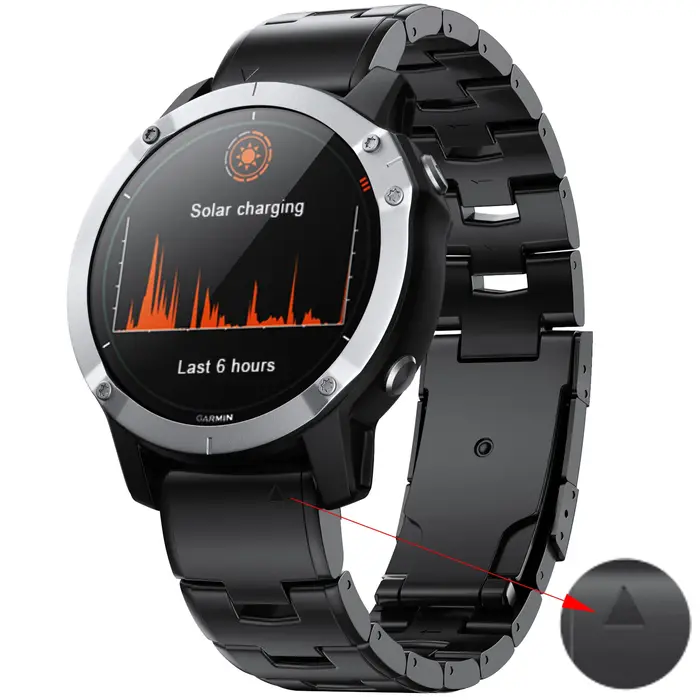 Bracelet de montre en métal titane à ajustement rapide