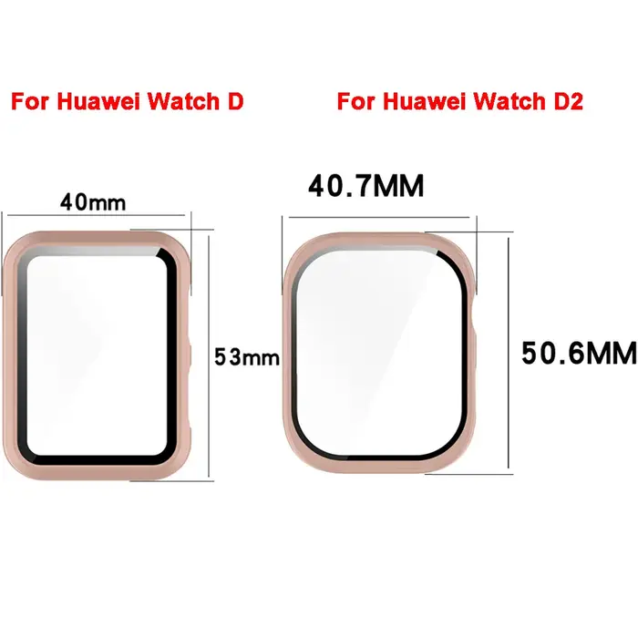 Boîtier de montre housse de protection pour Huawei Watch D2/D étuis à cadre PC dur avec Film de couverture en verre accessoires de coque