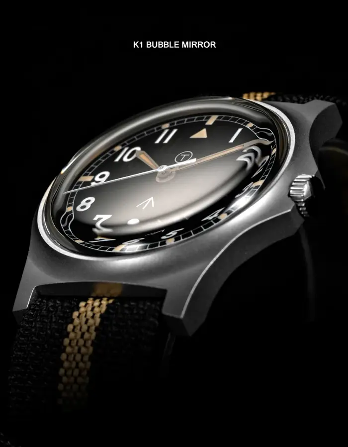 RDUNAE montres pilotes pour hommes 36.5MM montre-bracelet à Quartz militaire 50M étanche C3 lumineux K1 miroir mis5 2035