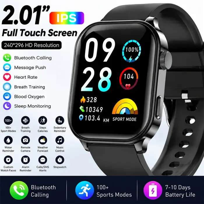 Montre connectée LIGE originale pour hommes et femmes, appels sans fil, assistant vocal, suivi de la santé et de la forme physique, étanche, modes multisports