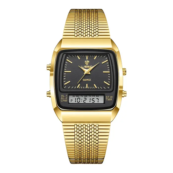 LIEBIG montres à Quartz numériques en plein air pour hommes femmes mode décontracté double affichage temps sport