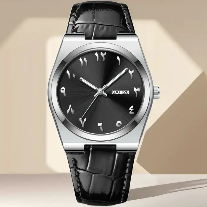 Moyen-Orient chiffres arabes sans Logo créatif hommes montres marque de luxe Quartz mode montre-brac