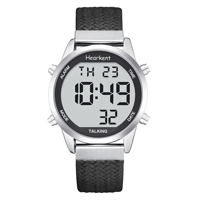 Montre parlante Hearkent en français pour personnes aveugles avec alarme Montre parlante Horloge num