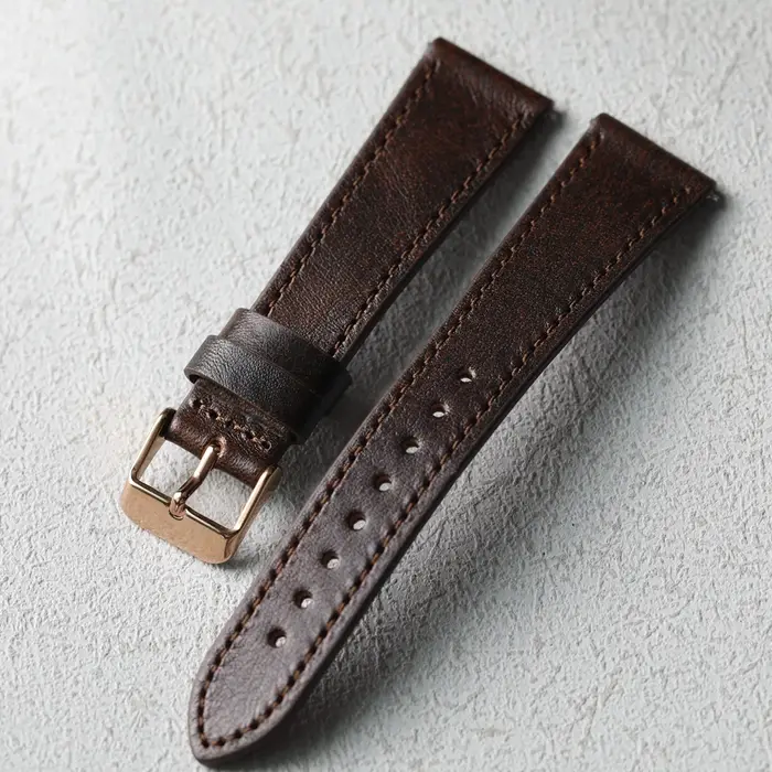 Bracelet en cuir brossé italien fait à la main