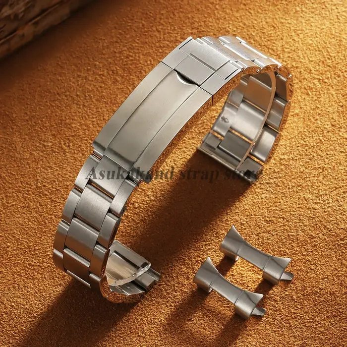 Bracelet de montre de luxe à extrémité plate incurvée