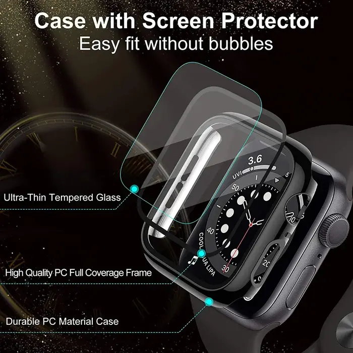 Coque en verre plaqué pour Apple Watch Series 9