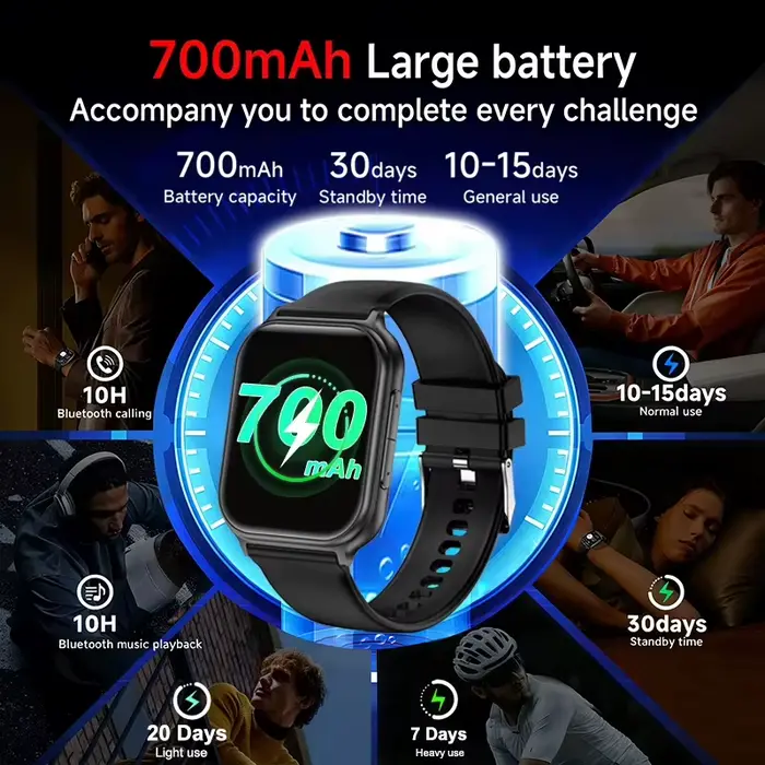 Montre connectée LIGE avec batterie 700 mAh