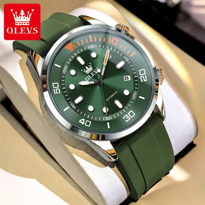 Montres mécaniques automatiques OLEVS au design tendance pour hommes, montres de sport étanches, montres de luxe originales pour hommes